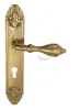 Door Handle Venezia  ANAFESTO  CYL On Backplate PL90 Polished Brass