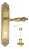 Door Handle Venezia  OLIMPO  WC-2 On Backplate PL96 Polished Brass