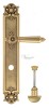 Door Handle Venezia  CASTELLO  WC-2 On Backplate PL97 French Gold + Brown