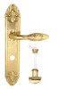 Door Handle Venezia  CASANOVA  WC-2 On Backplate PL90 Polished Brass