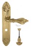 Door Handle Venezia  FLORENCE  WC-4 On Backplate PL90 Polished Brass