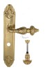 Door Handle Venezia  LUCRECIA  WC-4 On Backplate PL90 Polished Brass