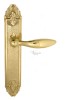 Door Handle Venezia  MAGGIORE  On Backplate PL90 Polished Brass