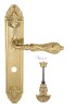 Door Handle Venezia  MONTE CRISTO  WC-4 On Backplate PL90 Polished Brass