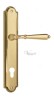 Door Handle Venezia  CLASSIC  CYL On Backplate PL98 Polished Brass