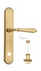 Door Handle Venezia  CLASSIC  WC-1 On Backplate PL02 Polished Brass