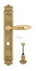 Door Handle Venezia  MAGGIORE  WC-4 On Backplate PL97 Polished Brass