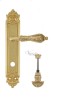 Door Handle Venezia  MONTE CRISTO  WC-4 On Backplate PL96 Polished Brass