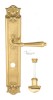 Door Handle Venezia  CLASSIC  WC-2 On Backplate PL97 Polished Brass