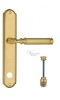 Door Handle Venezia  MOSCA  WC-1 On Backplate PL02 Polished Brass