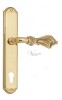 Door Handle Venezia  FLORENCE  CYL On Backplate PL02 Polished Brass