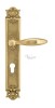 Door Handle Venezia  MAGGIORE  CYL On Backplate PL97 Polished Brass