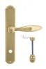 Door Handle Venezia  MAGGIORE  WC-1 On Backplate PL02 Polished Brass