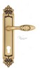 Door Handle Venezia  CASANOVA  CYL On Backplate PL96 French Gold + Brown