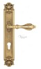 Door Handle Venezia  ANAFESTO  CYL On Backplate PL97 French Gold + Brown