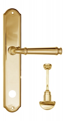 Door Handle Fratelli Cattini  FARFALLA  WC On Backplate PL02 Polished Brass