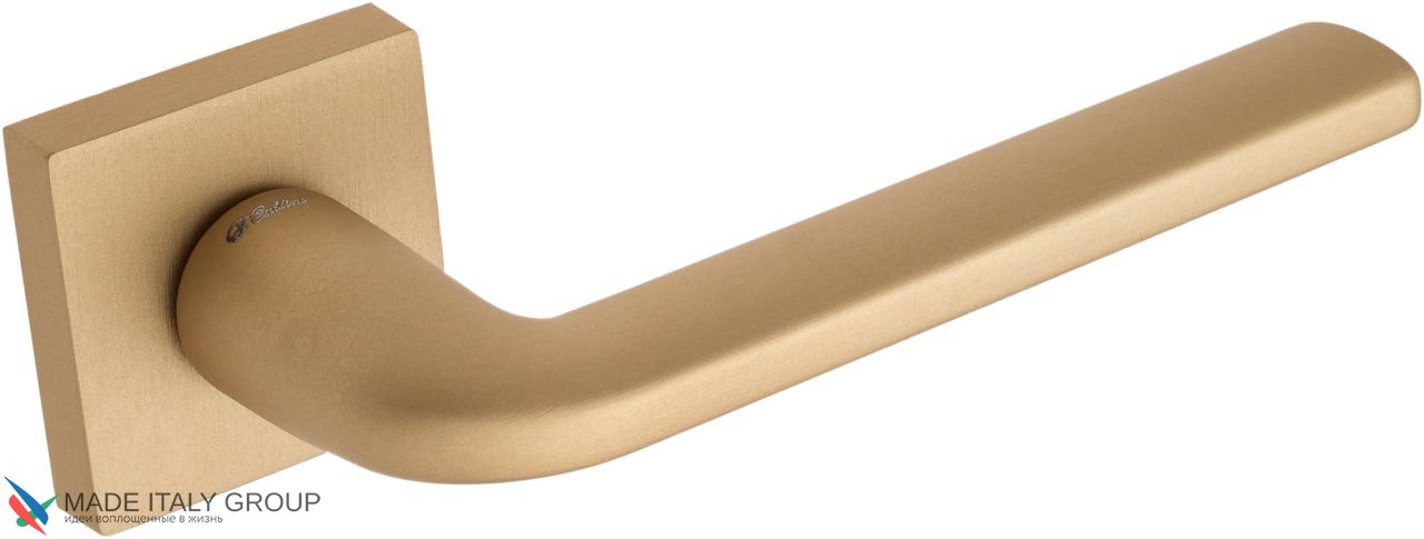 Door Handle on Square Basis Fratelli Cattini ''LINEA'' 8-KD Cryola Gold