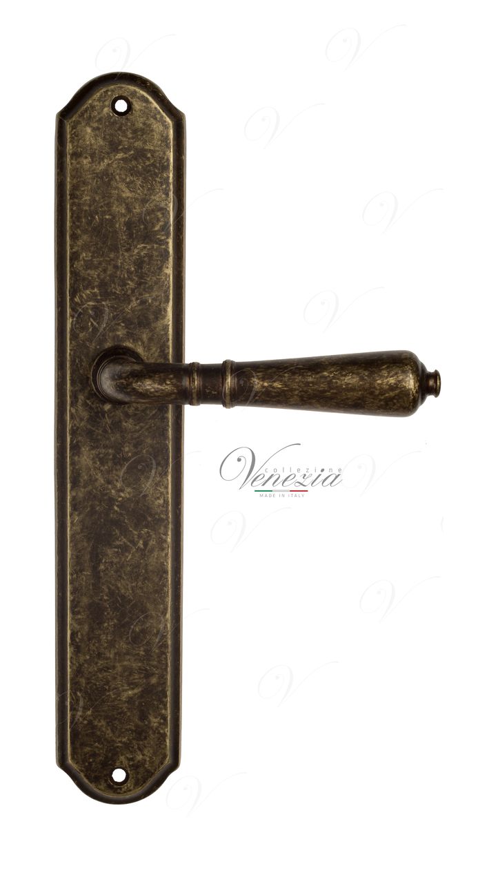 Door Handle Venezia  VIGNOLE  On Backplate PL02 Antique Bronze