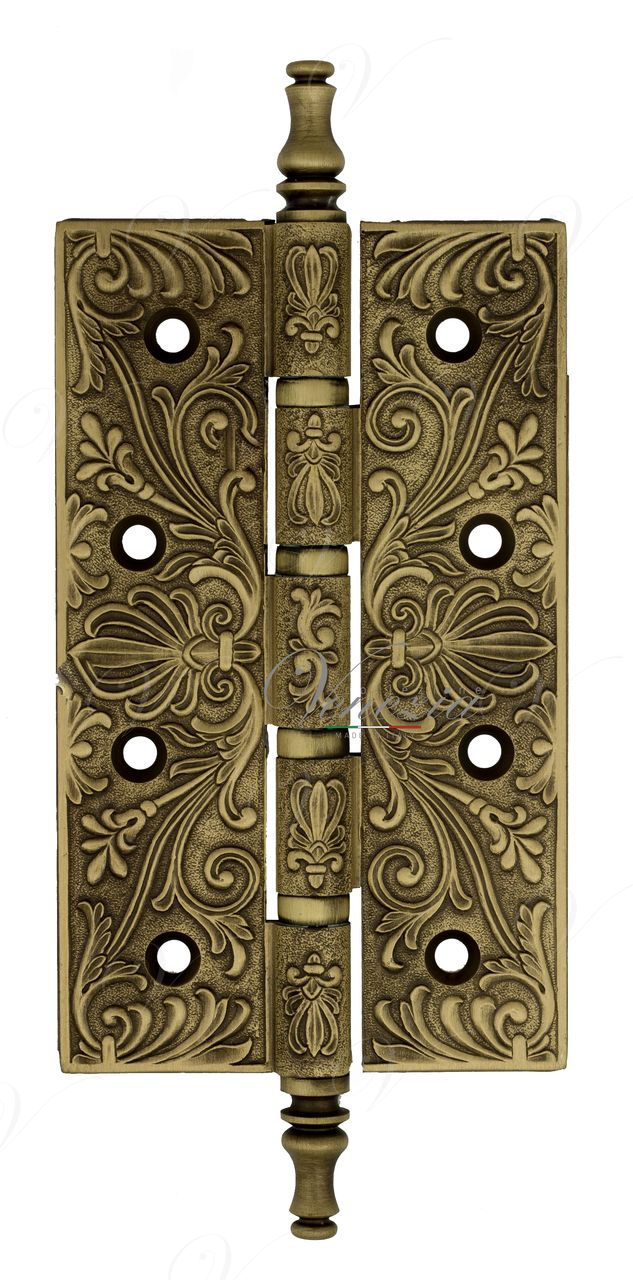 Universal Brass Hinge With Pattern Venezia CRS012 152x89x4 Mat Bronze