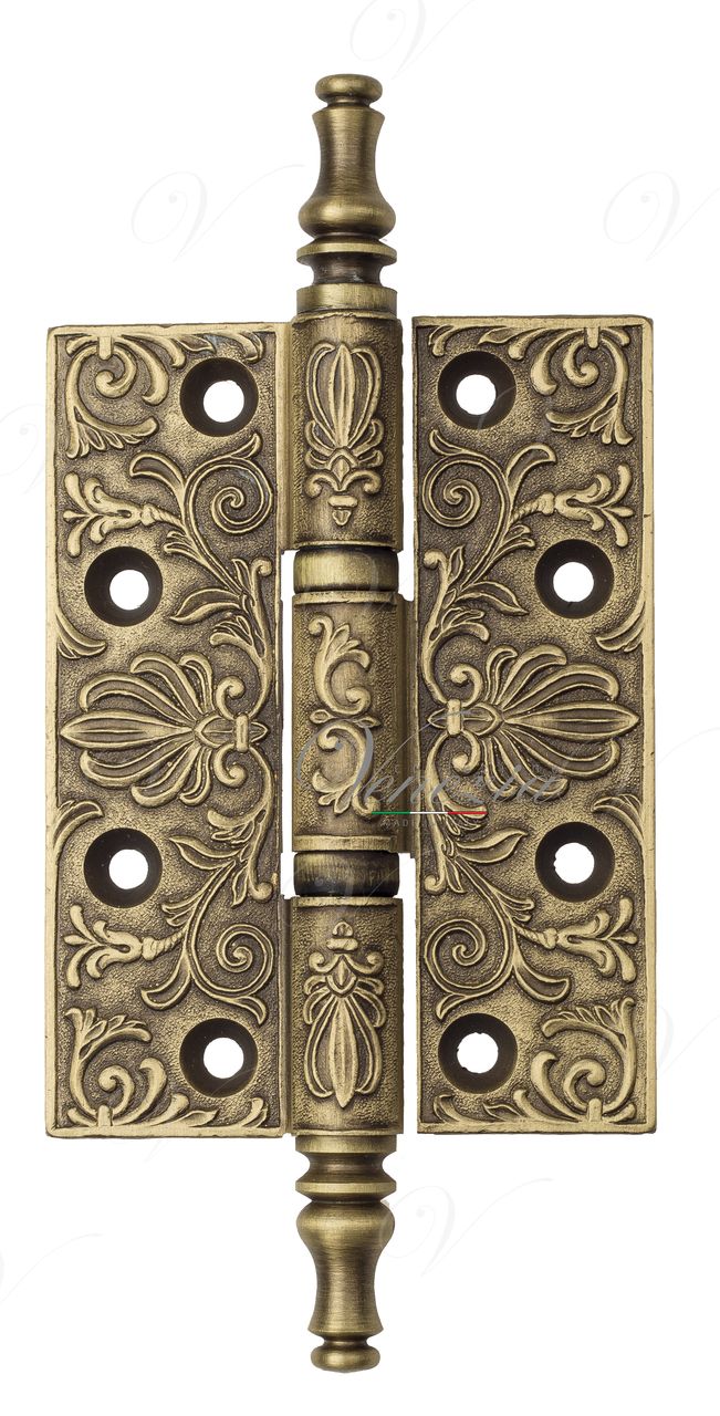 Universal Brass Hinge With Pattern Venezia CRS011 102x76x4 Mat Bronze