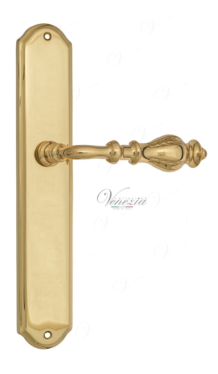 Door Handle Venezia  GIFESTION  On Backplate PL02 Polished Brass