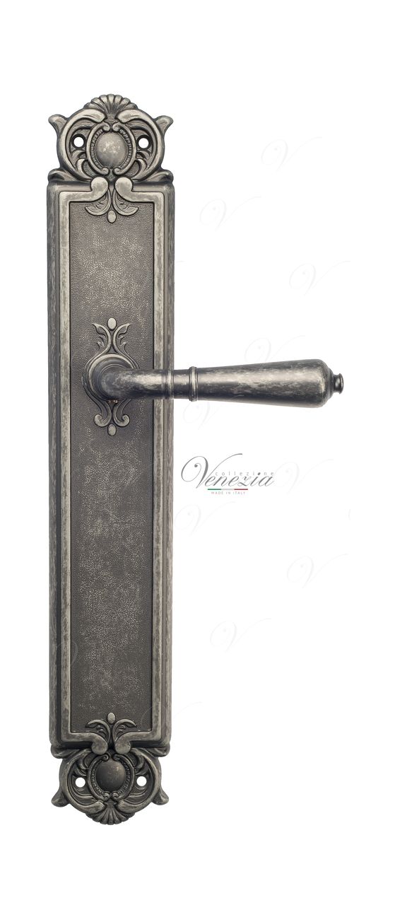 Door Handle Venezia  VIGNOLE  On Backplate PL97 Antique Silver