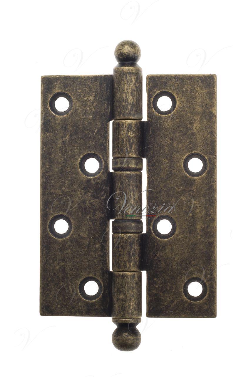 Universal brass hinge with a round cap Venezia CRS010 102x76x3 Antique Bronze