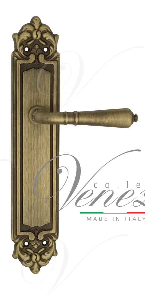 Door Handle Venezia  VIGNOLE  On Backplate PL96 Mat Bronze