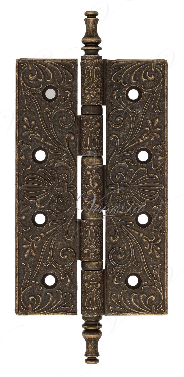 Universal Brass Hinge With Pattern Venezia CRS012 152x89x4 Antique Bronze