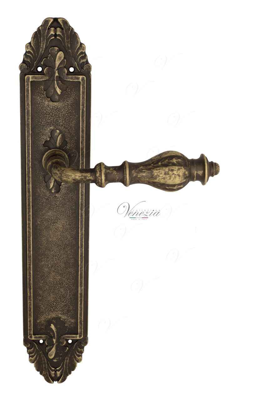 Door Handle Venezia  GIFESTION  On Backplate PL90 Antique Bronze