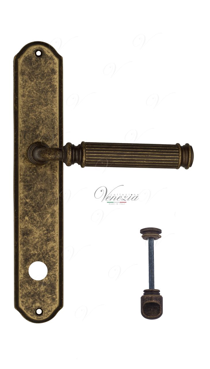 Door Handle Venezia  MOSCA  WC-1 On Backplate PL02 Antique Bronze