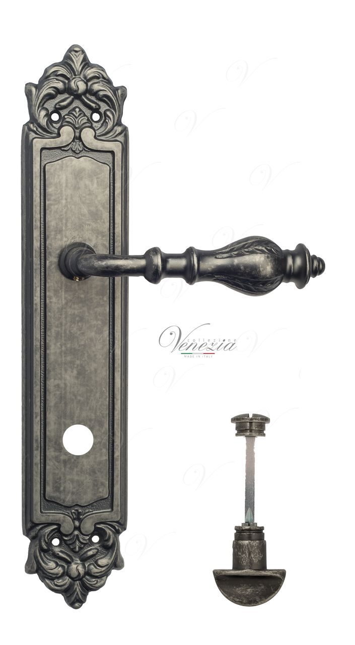 Door Handle Venezia  GIFESTION  WC-2 On Backplate PL96 Antique Silver
