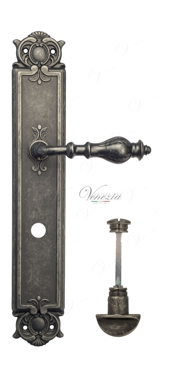 Door Handle Venezia  GIFESTION  WC-2 On Backplate PL97 Antique Silver