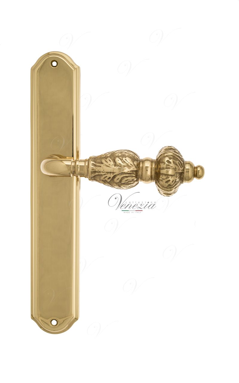Door Handle Venezia  LUCRECIA  On Backplate PL02 Polished Brass