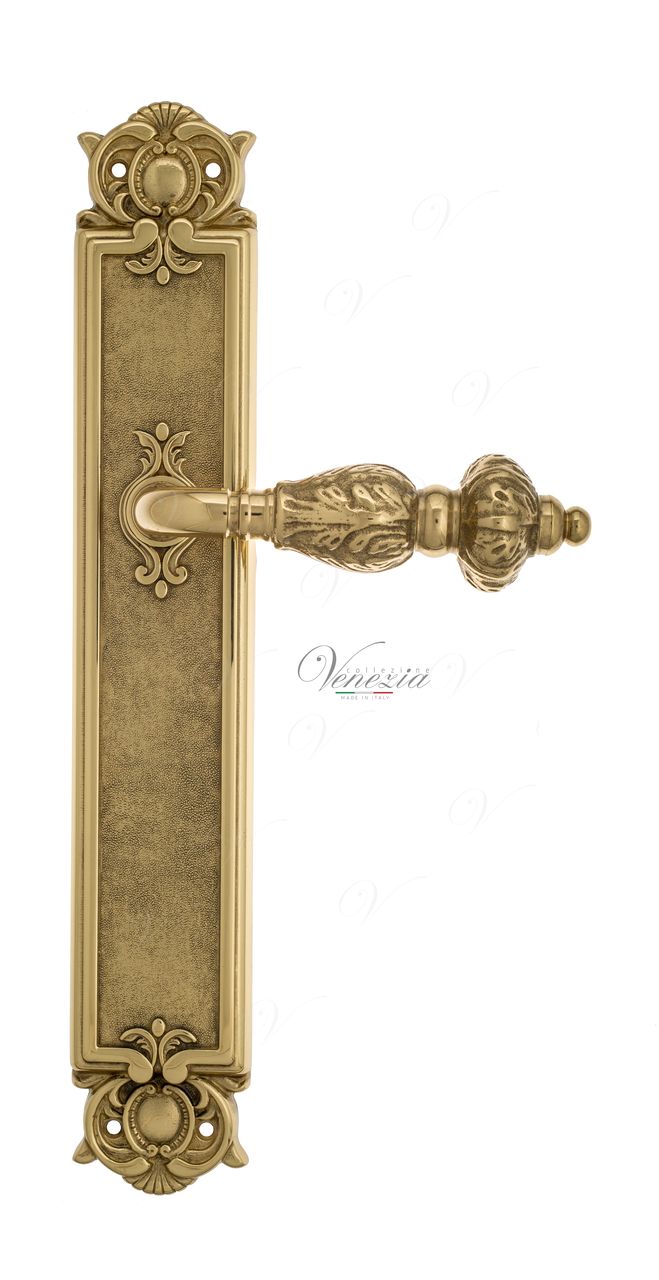 Door Handle Venezia  LUCRECIA  On Backplate PL97 Polished Brass