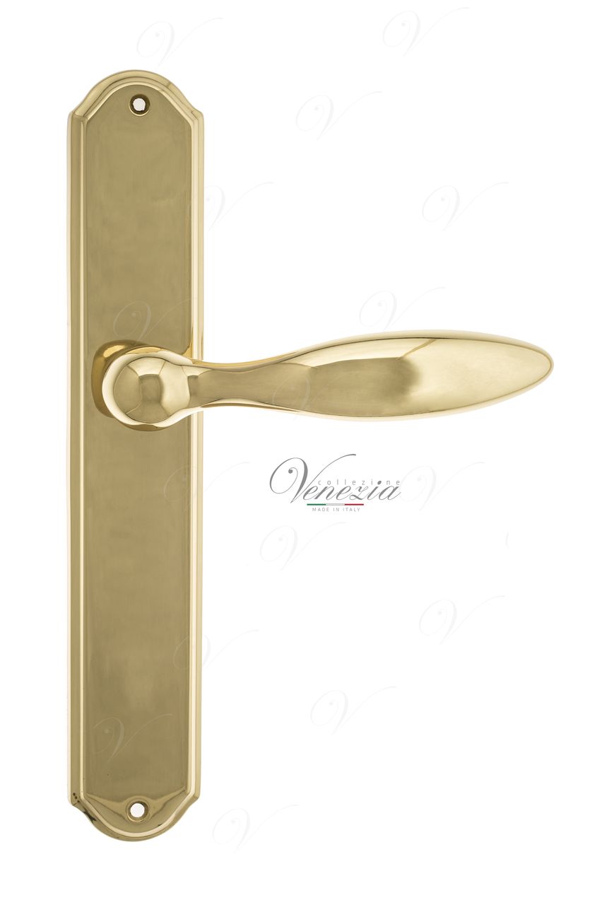Door Handle Venezia  MAGGIORE  CYL On Backplate PL02 Polished Brass