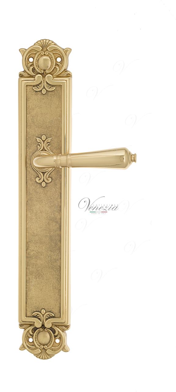 Door Handle Venezia  VIGNOLE  On Backplate PL97 Polished Brass
