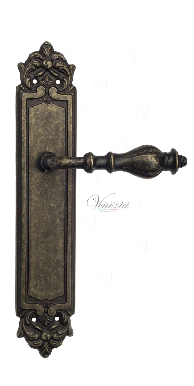 Door Handle Venezia  GIFESTION  On Backplate PL96 Antique Bronze