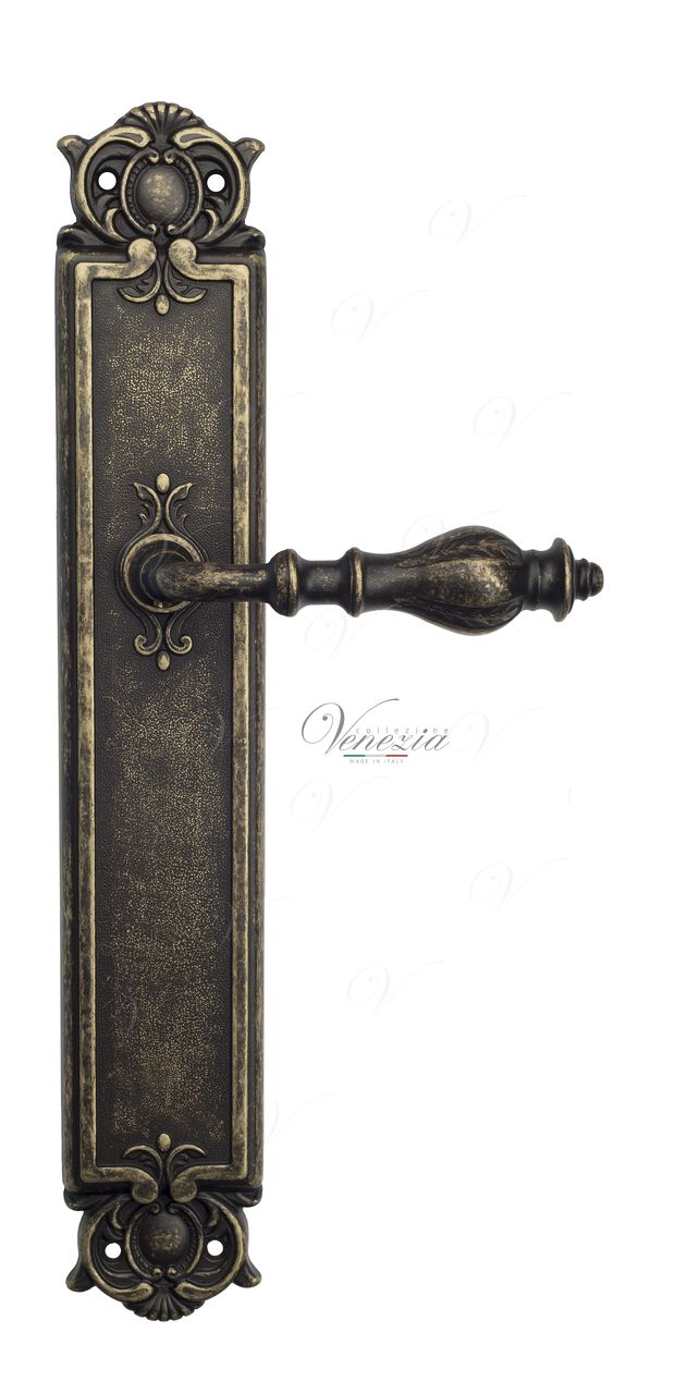 Door Handle Venezia  GIFESTION  On Backplate PL97 Antique Bronze