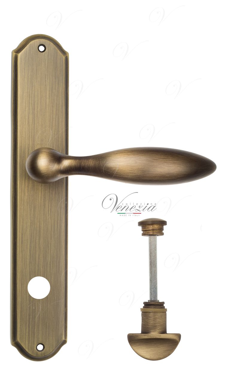 Door Handle Venezia  MAGGIORE  WC-1 On Backplate PL02 Mat Bronze